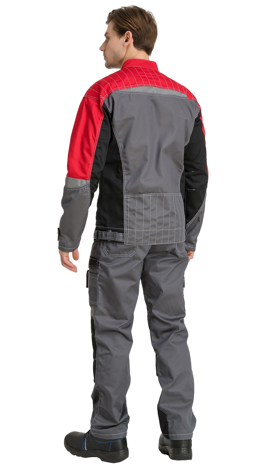 Куртка Формула (тк.Смесовая,245), т.серый/черный/красный